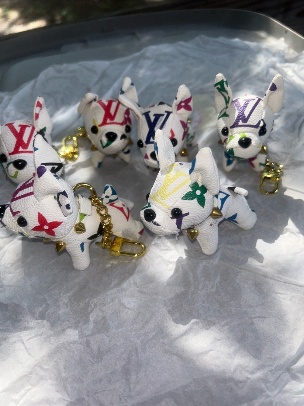 Designer-Inspired frenchie  keychain absolutely adorable multiple available